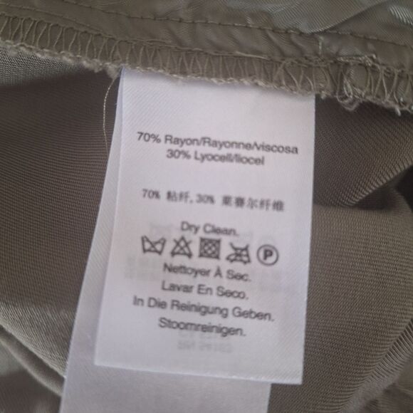 DKNY Womens Cargo Pants Olive Wide Leg Pull On Soft Flowy Relaxed Fit Career XL - Picture 10 of 13